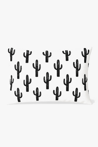 housse de coussin géométrique marbré noir et blanc 30 x 50 cm