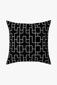 housse de coussin géométrique noir et blanc design moderne
