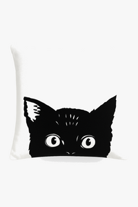 housse de coussin géométrique noir et blanc moderne