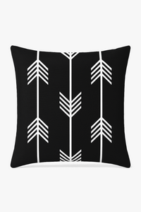 housse de coussin géométrique noir et blanc pour décoration intérieure