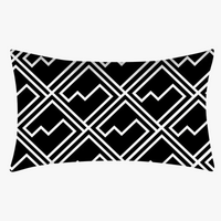 housse de coussin géométrique noir et blanc simple