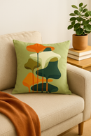 housse de coussin géométrique à motifs floraux colorés