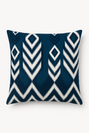 housse de coussin géométrique bleu foncé pour décoration intérieure