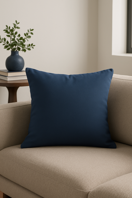 housse de coussin géométrique bleue moderne pour canapé - vue 2 sur 2