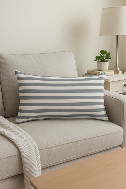 housse de coussin géométrique gris patchwork décorative pour chambre - vue 3 sur 2