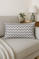 housse de coussin géométrique gris patchwork décorative pour intérieur