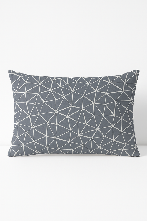 housse de coussin géométrique gris patchwork décorative pour votre espace