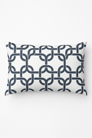 housse de coussin géométrique gris patchwork pour décoration intérieure