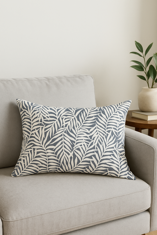 housse de coussin géométrique grise décorative pour chambre ou salon - vue 2 sur 2