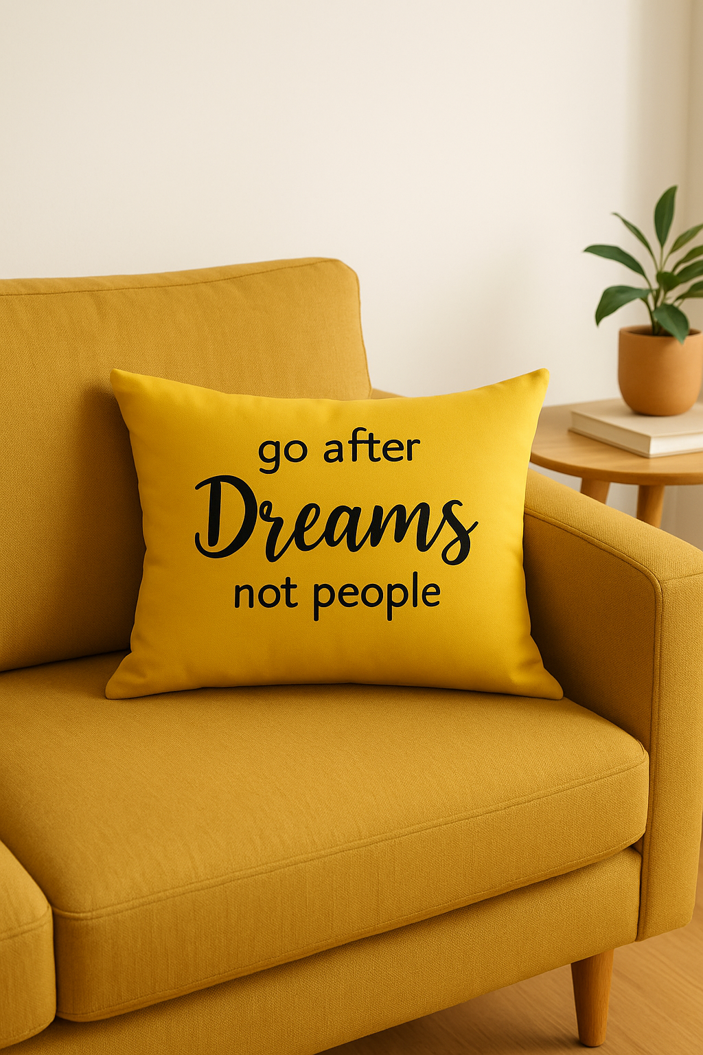 housse de coussin géométrique jaune pour décoration intérieure - vue 2 sur 2