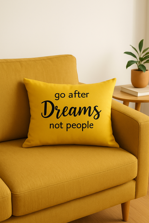housse de coussin géométrique jaune pour décoration intérieure - vue 2 sur 2