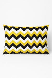 housse de coussin géométrique jaune pour décoration intérieure
