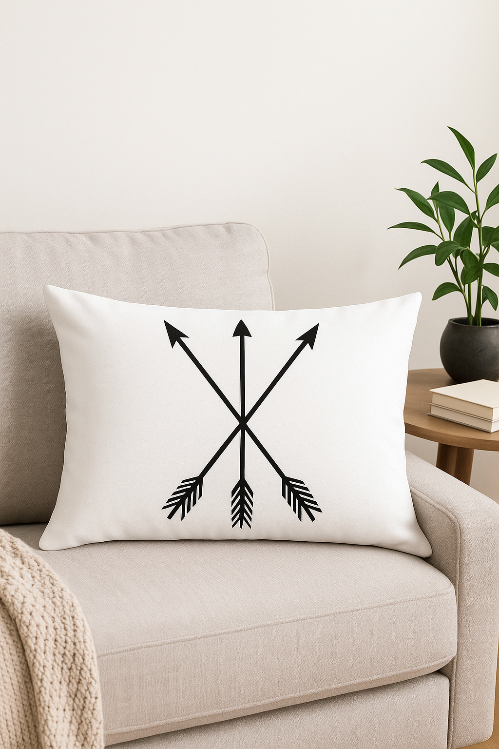 housse de coussin géométrique marbré noir et blanc 30 x 50 cm - vue 2 sur 2
