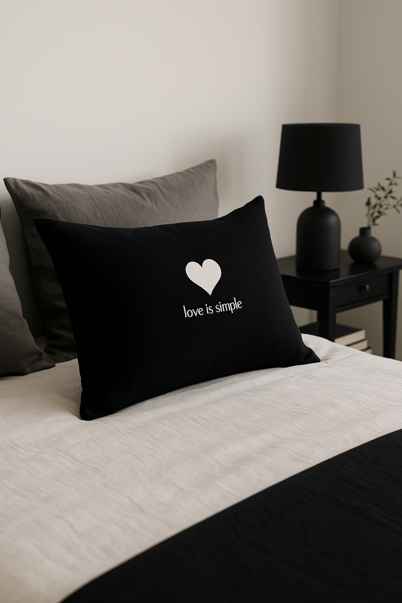 housse de coussin géométrique marbré noir et blanc 30 x 50 cm