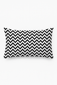 housse de coussin géométrique noir et blanc 30 x 50 cm