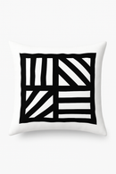 housse de coussin géométrique noir et blanc design moderne