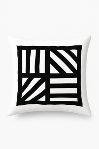 housse de coussin géométrique noir et blanc design moderne