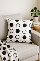 housse de coussin géométrique noir et blanc design moderne