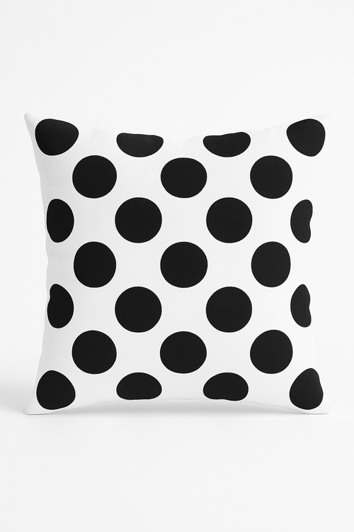 housse de coussin géométrique noir et blanc design moderne