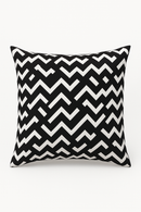 housse de coussin géométrique noir et blanc design moderne