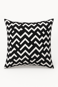 housse de coussin géométrique noir et blanc design moderne