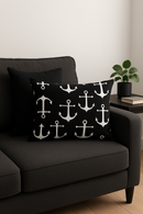 housse de coussin géométrique noir et blanc pour canapé