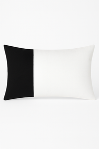 housse de coussin géométrique noir et blanc simple