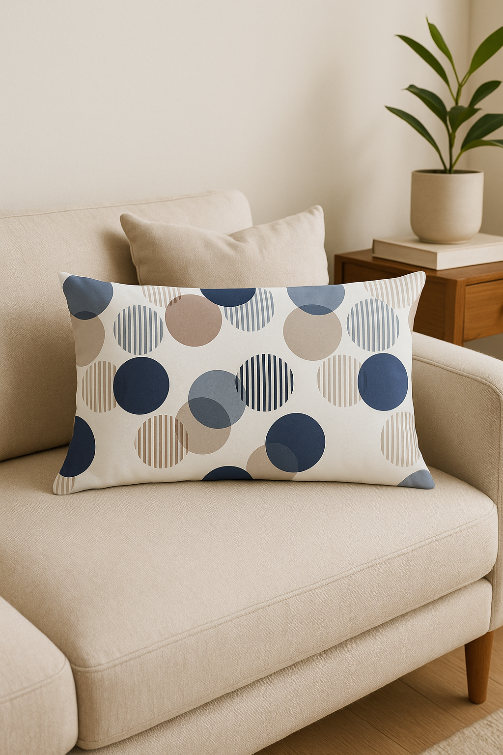 housse de coussin géométrique noir et jaune 30 x 50 cm - vue 2 sur 2