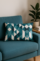 housse de coussin géométrique noir et jaune 30 x 50 cm