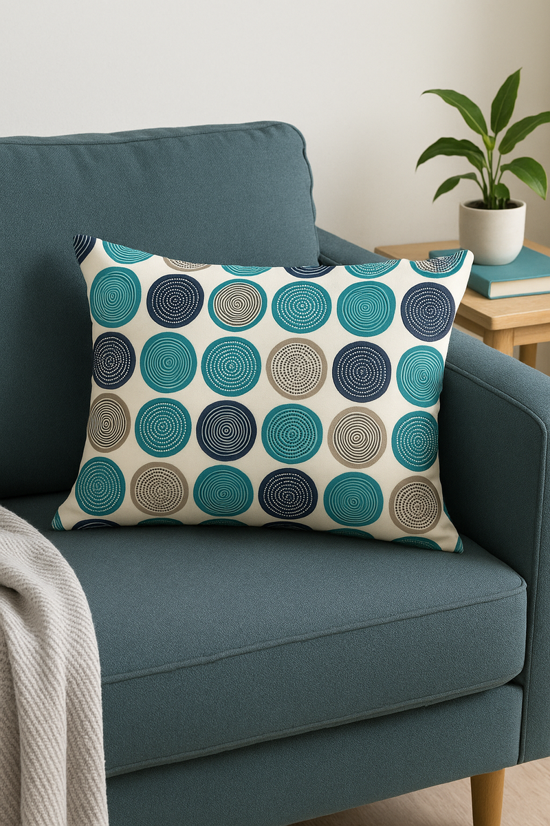 housse de coussin géométrique noir et jaune 30 x 50 cm
