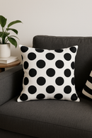 housse de coussin géométrique noire et blanche design moderne