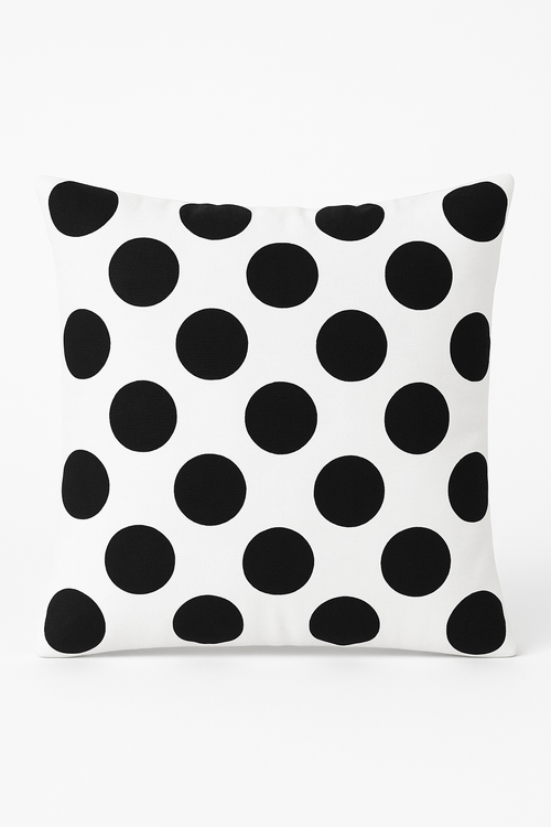 housse de coussin géométrique noire et blanche design moderne