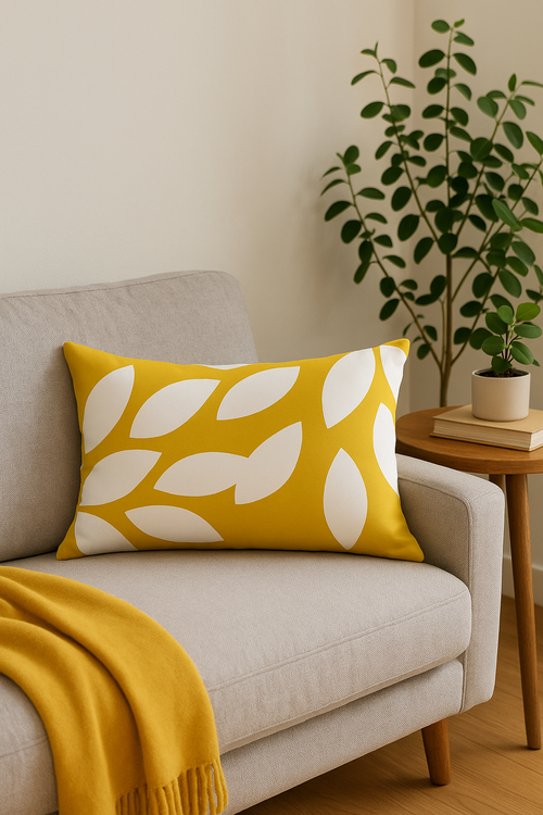 housse de coussin géométrique nordique rayée 30 x 50 cm - vue 2 sur 2
