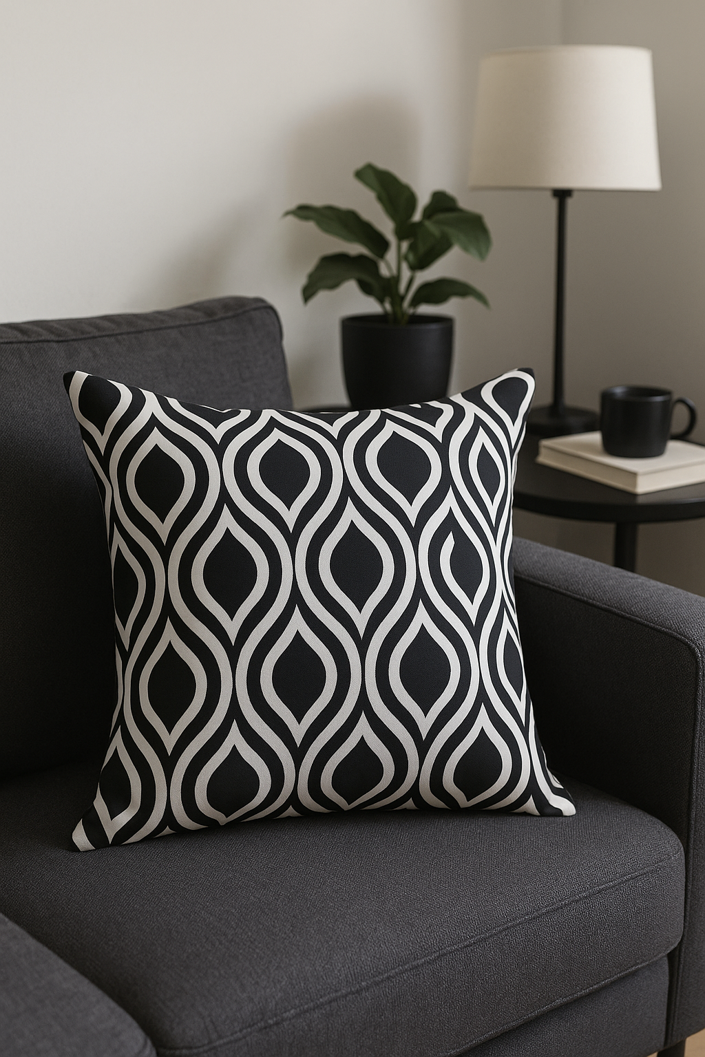 housse de coussin imperméable imprimée pour extérieur 40 à 60 cm