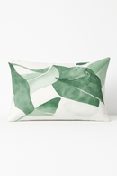 housse de coussin imprimée à fleurs tropicales 30 x 50 cm