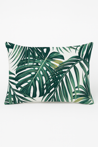 housse de coussin imprimée fleurs tropicales 30 x 50 cm