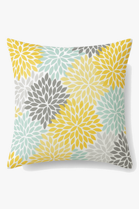 housse de coussin jaune carrée pour décoration intérieure