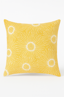 housse de coussin jaune carrée pour décoration intérieure