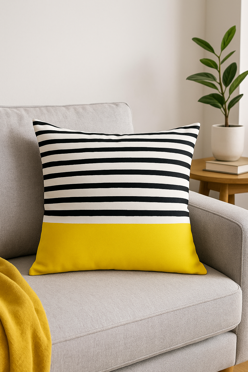 housse de coussin jaune motif tournesol créatif 45x45 cm - vue 2 sur 2