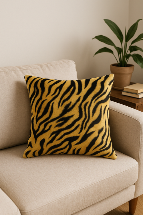 housse de coussin léopard en peluche courte 45x45 ou 60x60 cm - vue 2 sur 2