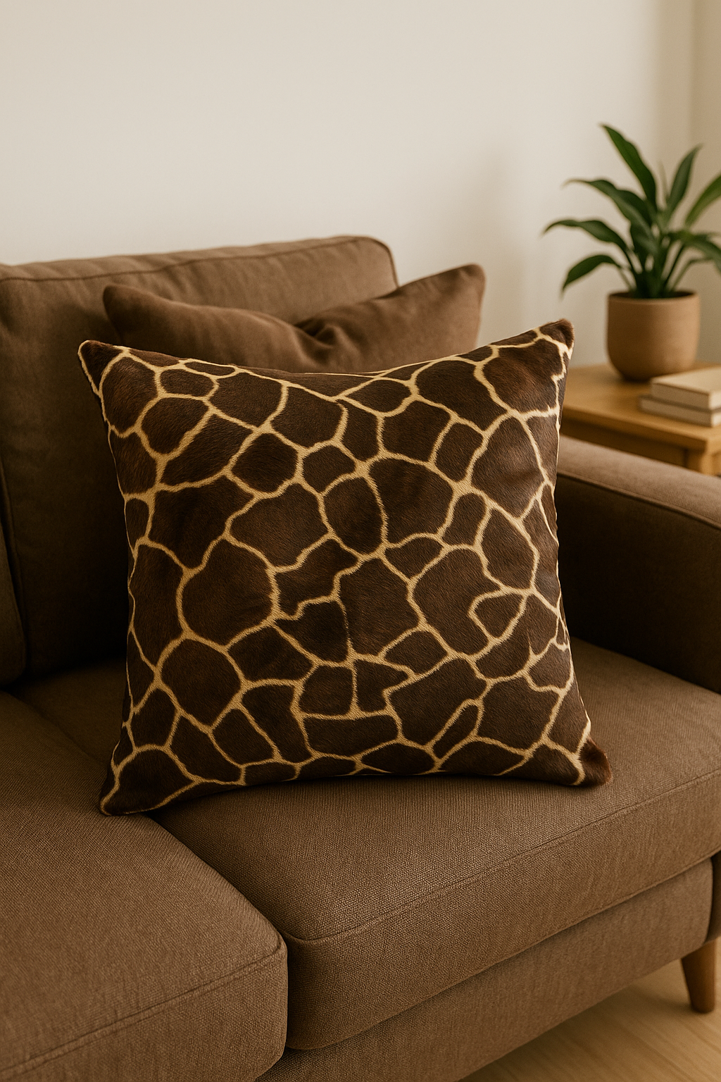 housse de coussin léopard en peluche douce sur mesure 45x45 60x60cm - vue 2 sur 2