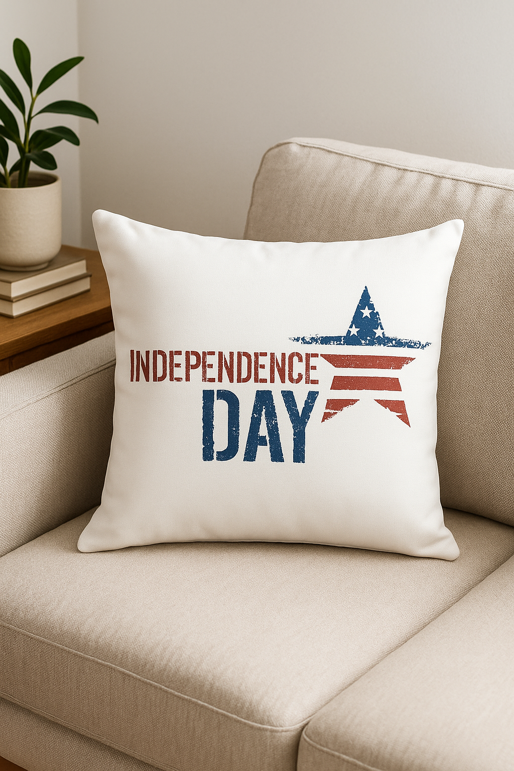 housse de coussin love usa pour le jour de l'indépendance américaine - vue 2 sur 2