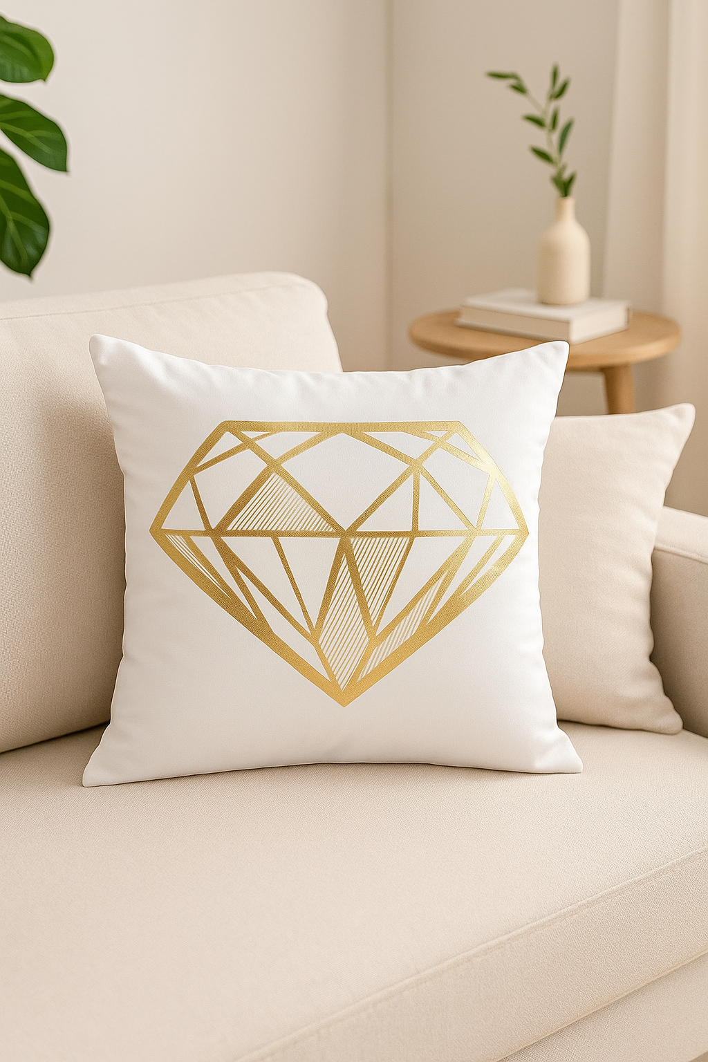 housse de coussin moderne à motif géométrique végétal pour canapé - vue 2 sur 2
