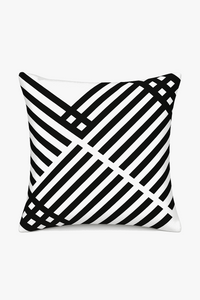 housse de coussin moderne géométrique noir et blanc
