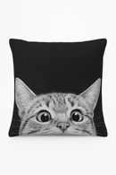 housse de coussin moderne géométrique noir et blanc