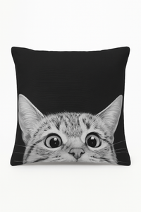 housse de coussin moderne géométrique noir et blanc