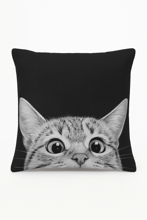 housse de coussin moderne géométrique noir et blanc