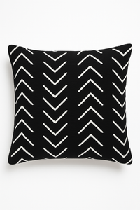 housse de coussin moderne géométrique noir et blanc