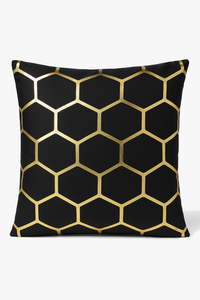 housse de coussin moderne motif géométrique feuilles décoratives
