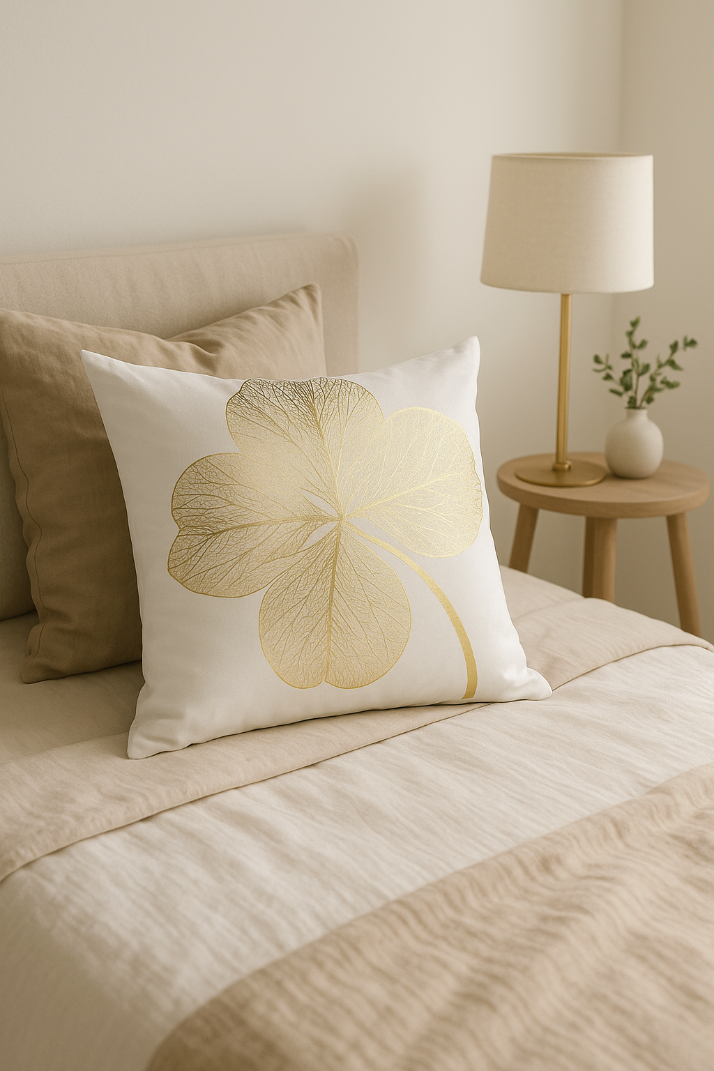 housse de coussin moderne motif géométrique feuilles décoratives - vue 2 sur 2